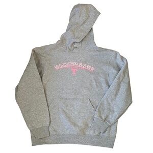 Fruit of the Loom Tennessee Volunteers Gray Pink Hoodie Sweatshirt Size Medium